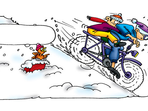 Afbeeldingsresultaat voor fietsen in de sneeuw gedicht